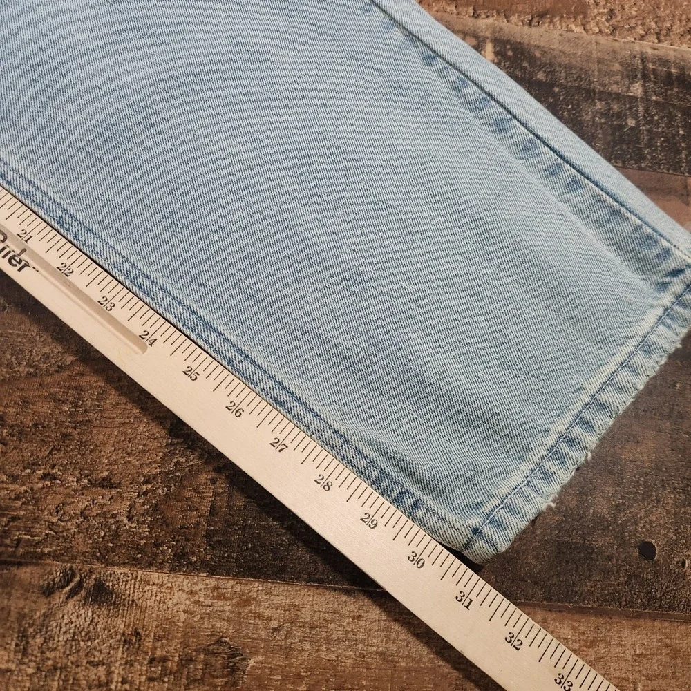 Levi's Silvertab Jeans Men 31x31 Light Blue Denim Baggy Loose Fit Distressed Rip